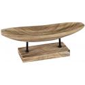 Kobe Show Tray Natural L 50x17x15 cm ovale houten schaal op standaard